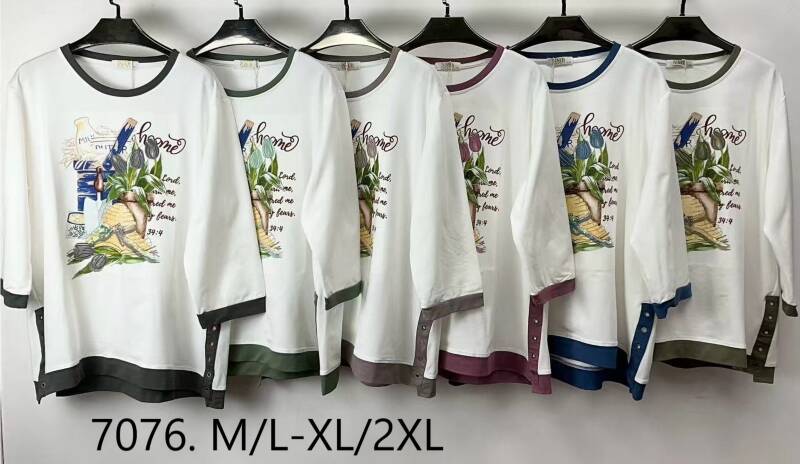 Bluzki damskie Roz M/L-XL-2XL, Mix Kolor Paczka 12 szt